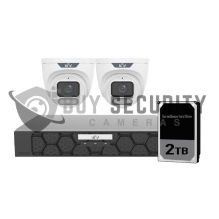Uniview UNV Acutrack Owlview 2 x 6MP Smart CCTV Kit with 2TB HDD & 4CH NVR