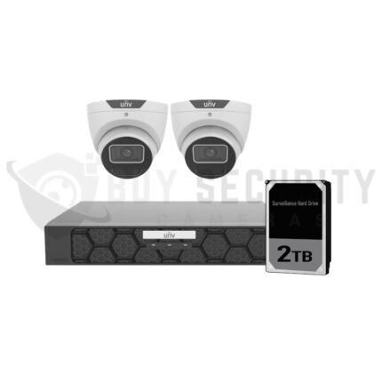 Uniview UNV Acutrack Owlview 2 x 8MP Triguard CCTV Kit with 2TB HDD & 4CH NVR