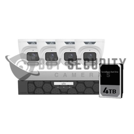 Uniview UNV Acutrack Owlview 4 x 6MP Smart CCTV Kit with 4TB HDD & 8CH NVR