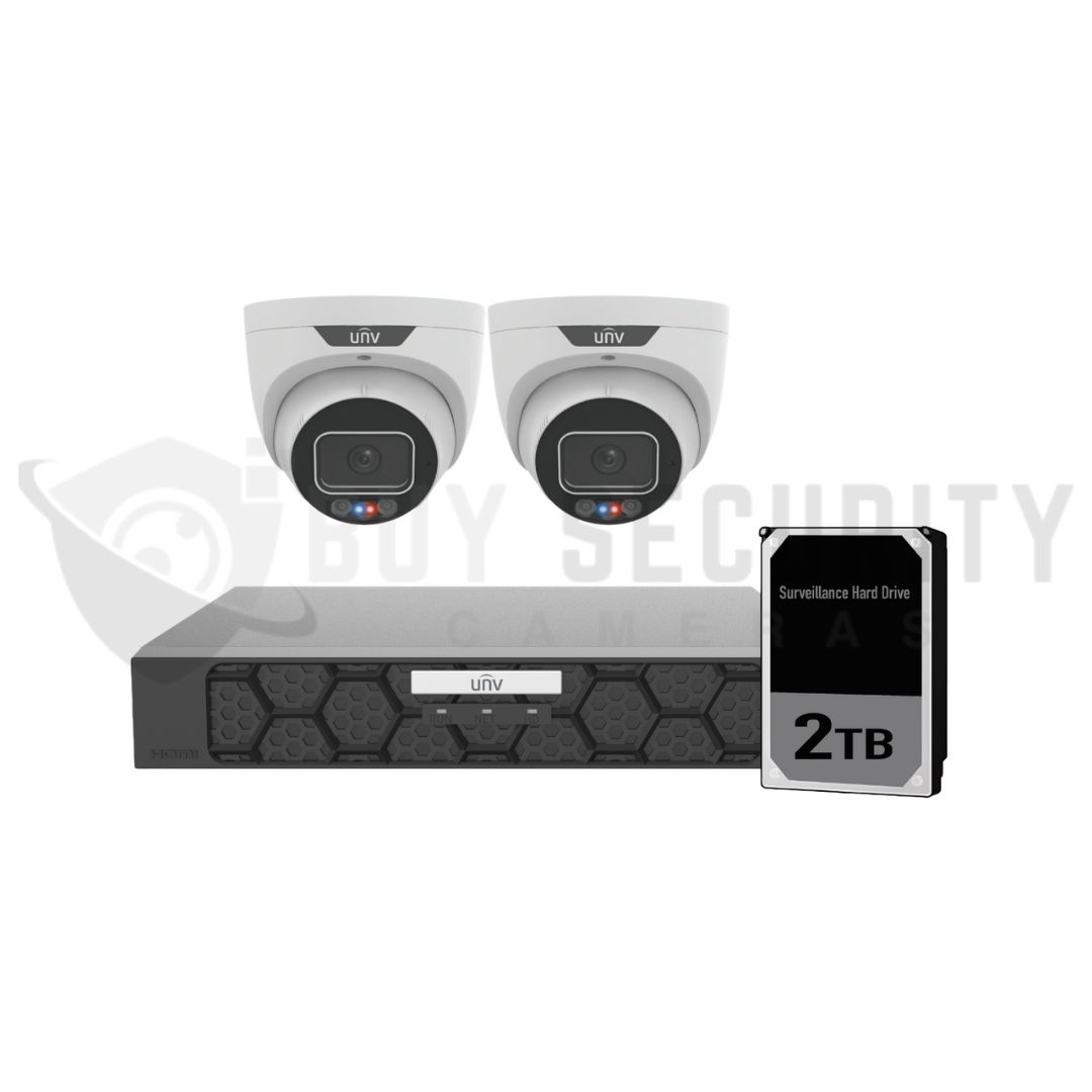 Uniview UNV Acutrack Triguard 2 x 6MP Active Deterrence CCTV Kit with 2TB HDD & 4CH NVR Uniview UNV Acutrack Triguard 2 x 6MP Active Deterrence CCTV Kit with 2TB HDD & 4CH NVR