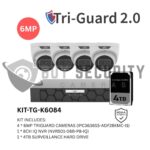 Uniview UNV Acutrack Triguard 4 x 6MP Active Deterrence CCTV Kit with 4TB HDD & 8CH NVR