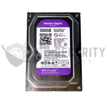 Western Digital WD Purple 500GB Surveillance Hard Drive 3.5" SATA 6Gb/s 16MB Cache HDD WD05PURX