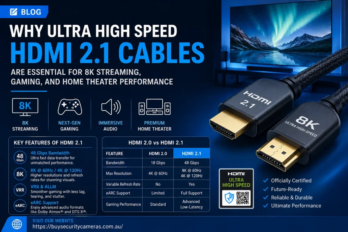 Upgrade your entertainment experience with HDMI 2.1 cables featuring 48 Gbps bandwidth, 8K support, VRR, eARC, and low-latency gaming performance.
