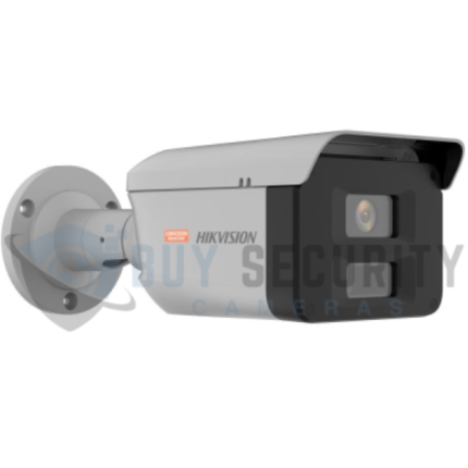 Hikvision 4MP outdoor ColorVu bullet camera with anti-corrosion polymer housing and IP68 rating.