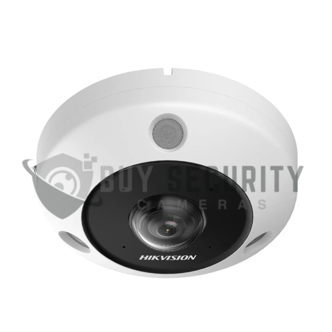 Hikvision DS-2CD63C5G1-IVS 12MP Outdoor Fisheye Camera, Immervision Lens, 15m IR, Built-in Mic, IP66, 1.29mm