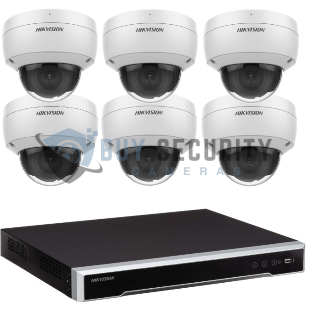 8MP 8CH Hikvision CCTV Kit 6 x Outdoor Vandalproof Domes with Acusense + 8CH NVR, NO HDD (1)