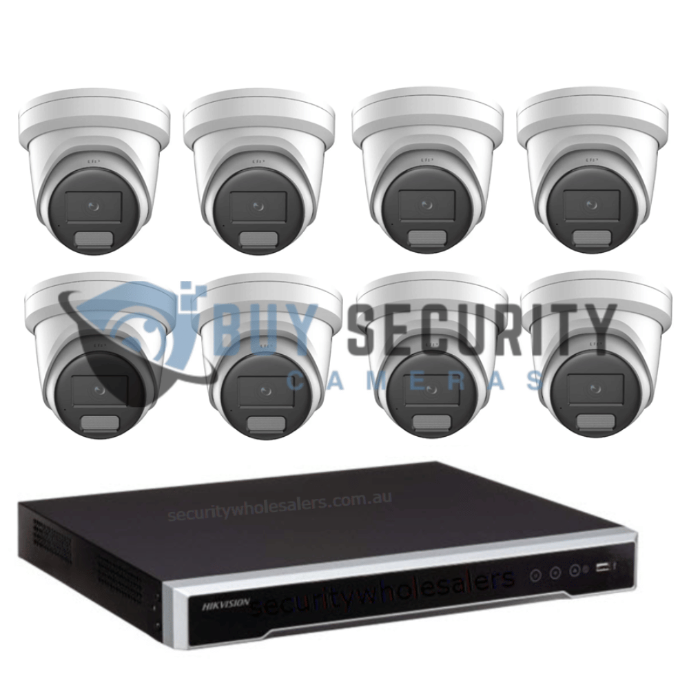 8MP Hikvision Colorvu 3.0 HYBRID CCTV Kit 8 x DS-2CD2387G3-LIS2UYSL Liveguard Gen 3 Cameras + 8CH M Series NVR 4TB