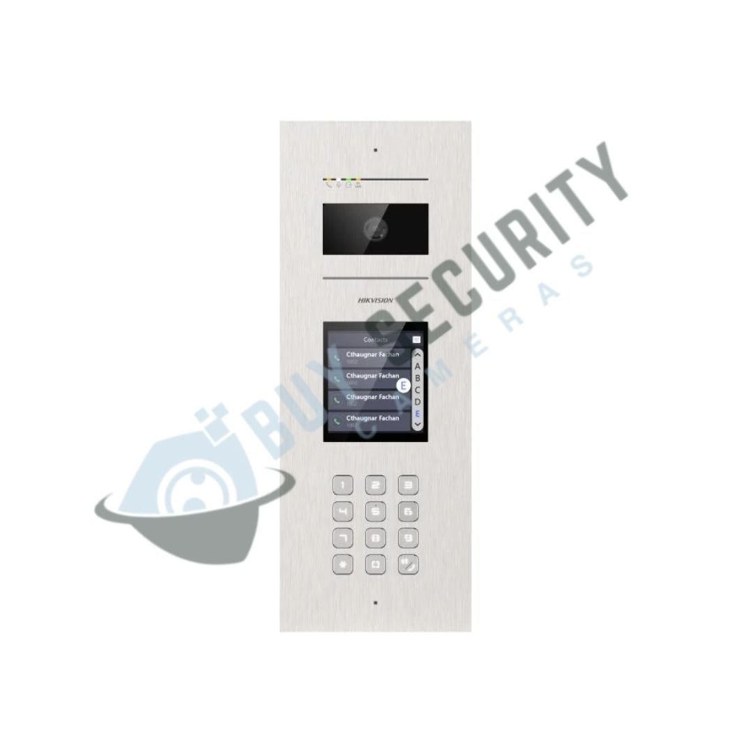 Hikvision DS-KD7003EY-S2 2-Wire HD Door Station with Stainless Steel 316L Panel, Touch Display, Wide Angle WDR & IK08 Protection